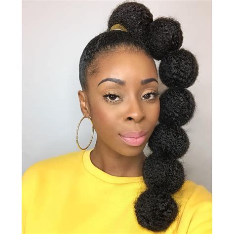 puff ponytail|bubble ponytail black girl.